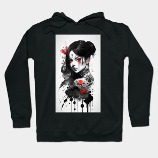 Japan Ink Style Woman Hoodie